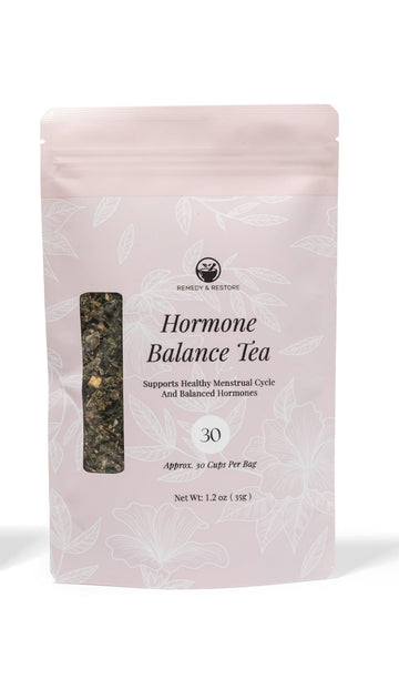Remedy & Restore Herbal Tea for Hormone Balance - Natural Menstrual Cycle Support, Spearmint Flavor, Loose Leaves, 1 Count Remedy & Restore buy supplements canada