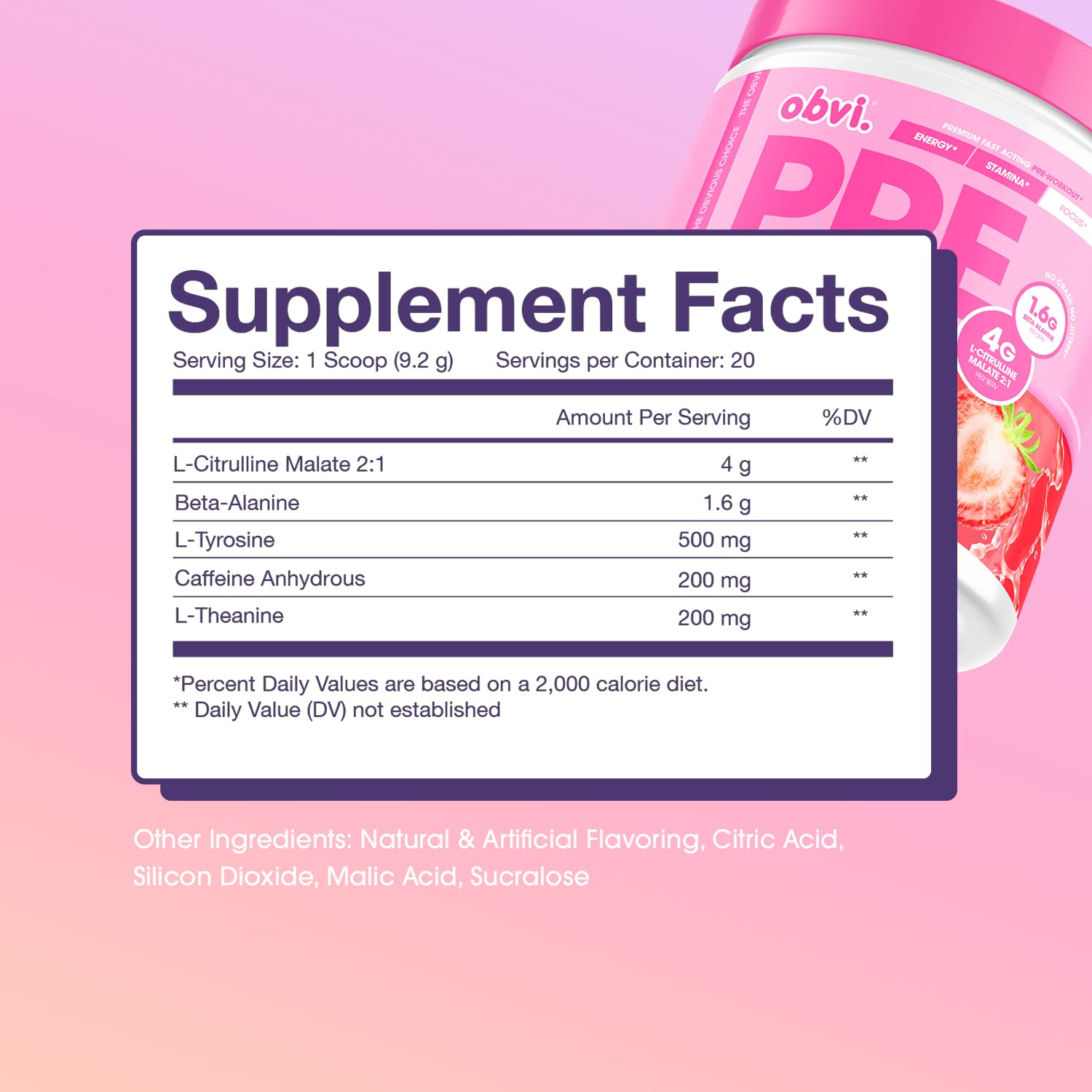 Obvi Pre Workout for Women, Preworkout, Designed for Energy, Stamina and Focus Obvi buy supplements canada