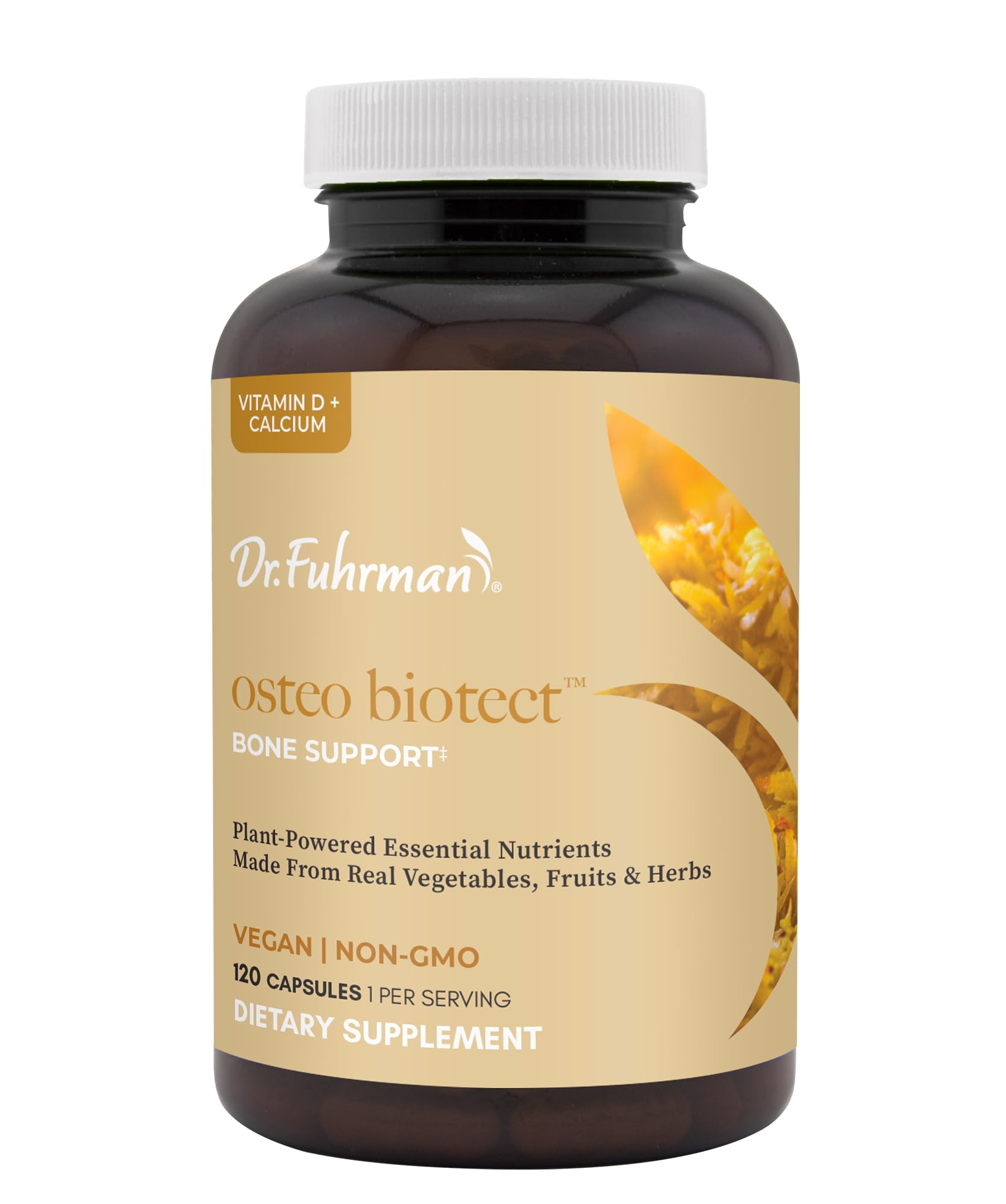 Dr. Fuhrman Osteo Bone Health Supplement | Wholefood Supplement for Women & Men | Vitamin for Bone Density | Organic Vitamin D3, Calcium, Magnesium & K2 | Natural Ingredients | 120 Caps Dr. Fuhrman buy supplements canada