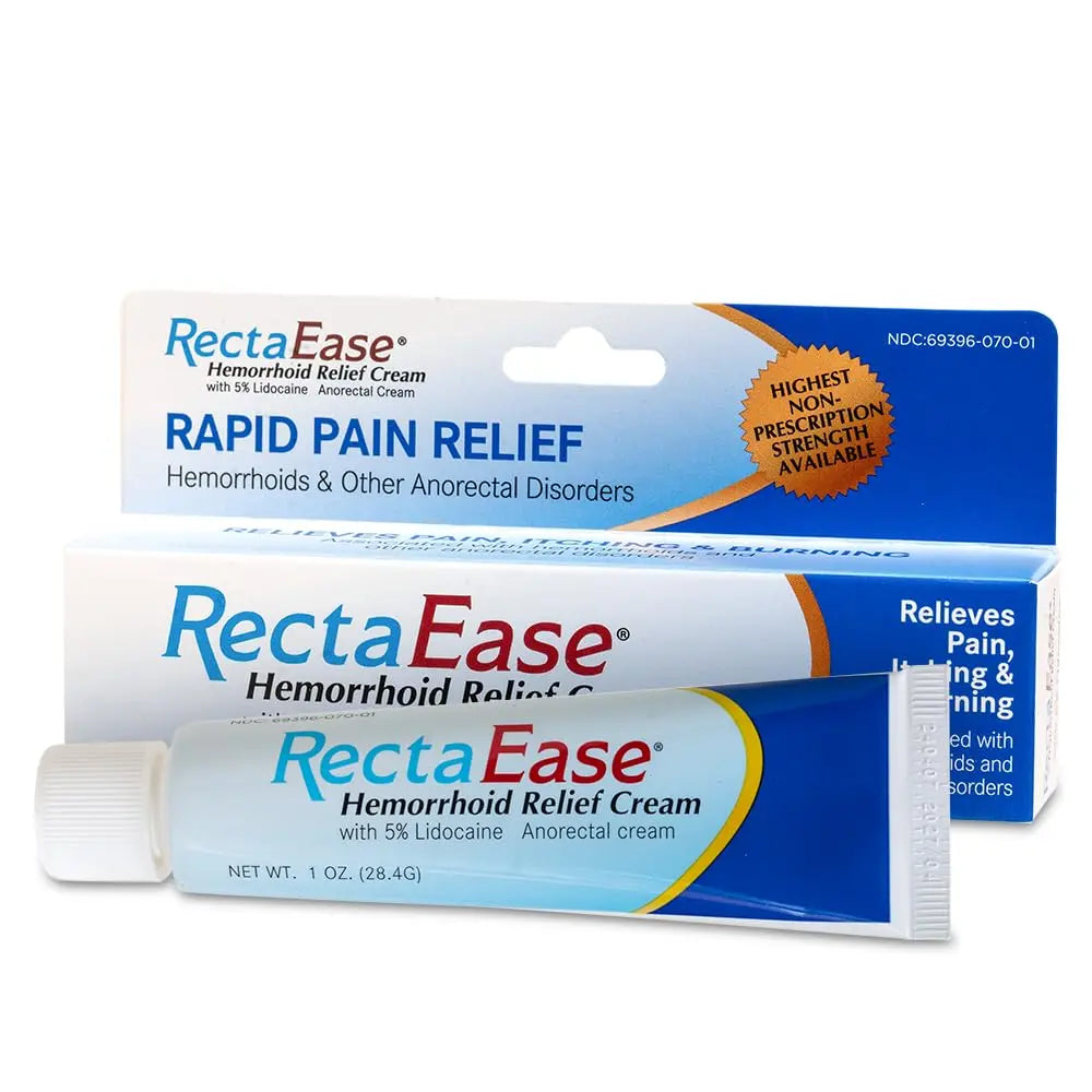 RectaEase (2 Pack) 5% Lidocaine Hemorrhoid Relief Cream 1 oz Tube, Anorectal Cream, Rapid Numbing Relief, Hemorrhoid Treatment from Itch and Burn RectaEase buy supplements canada