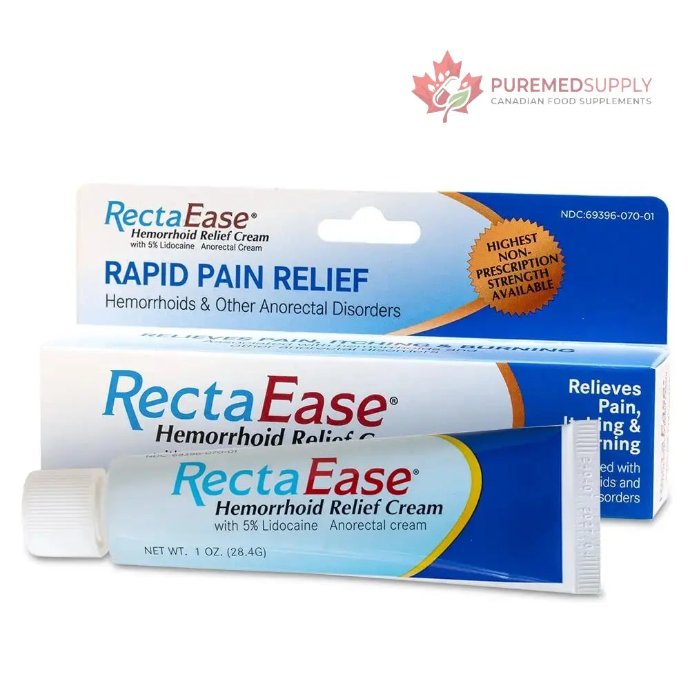 RectaEase (2 Pack) 5% Lidocaine Hemorrhoid Relief Cream 1 oz Tube, Anorectal Cream, Rapid Numbing Relief, Hemorrhoid Treatment from Itch and Burn RectaEase buy supplements canada