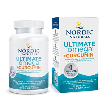 Nordic Naturals Omega Curcumin, Lemon - 60 Soft Gels - 1200 mg Omega-3 + 400 mg Optimized Curcumin - Combats Cellular Stress - Non-GMO - 30 Servings Nordic Naturals buy supplements canada