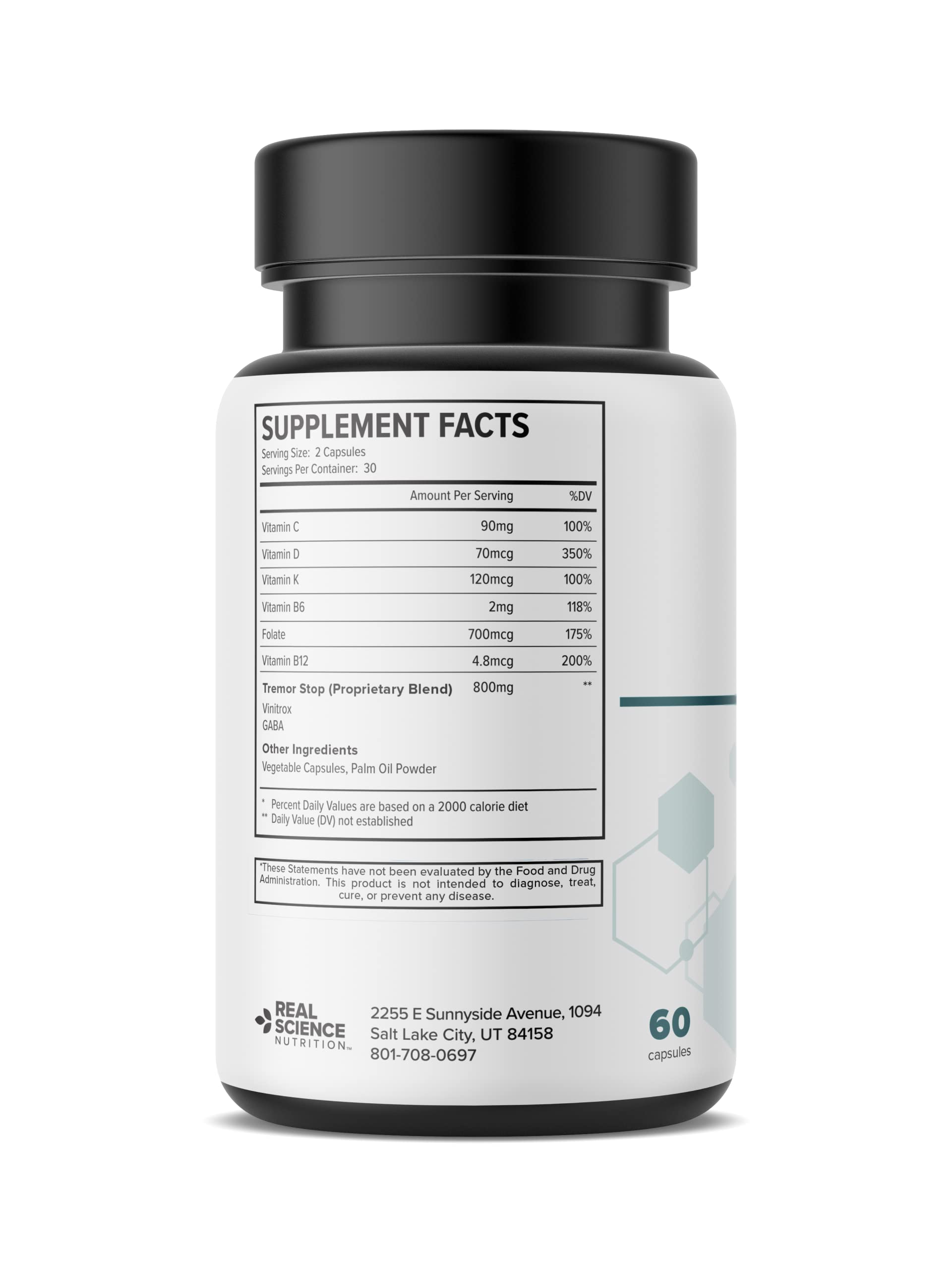 Real Science Tardivex All Natural Nerve Support Supplement for Neurological Balance - Includes Vinitrox, GABA & Essential Vitamins for Controlled Movement & Coordination - Made in USA, 60 Caps Real Science Nutrition buy supplements canada