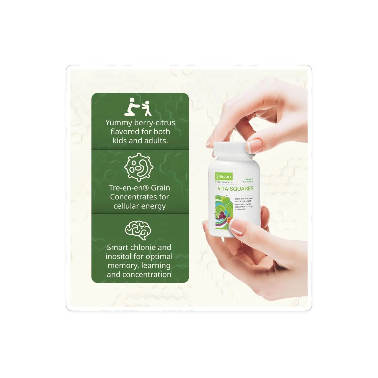 NeoLife Vita-Squares - Chewable Multivitamin for Kids, 18 Essential Vitamins & Minerals, Iron, Zinc, Vitamin D3, B-Complex NeoLife buy supplements canada