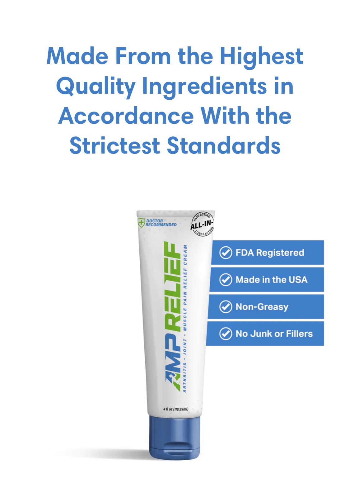 AMP RELIEF Cream - 4oz - All Natural Topical Pain Cream with Arnica, Boswellia, Eucalyptus and Menthol AMP RELIEF buy supplements canada