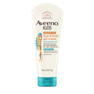 Aveeno Sensitive Skin Face & Body Gel Cream for Kids with Prebiotic Oat, Clinically Proven 24 Hour Hydration for Soft Skin Aveeno Baby buy supplements canada
