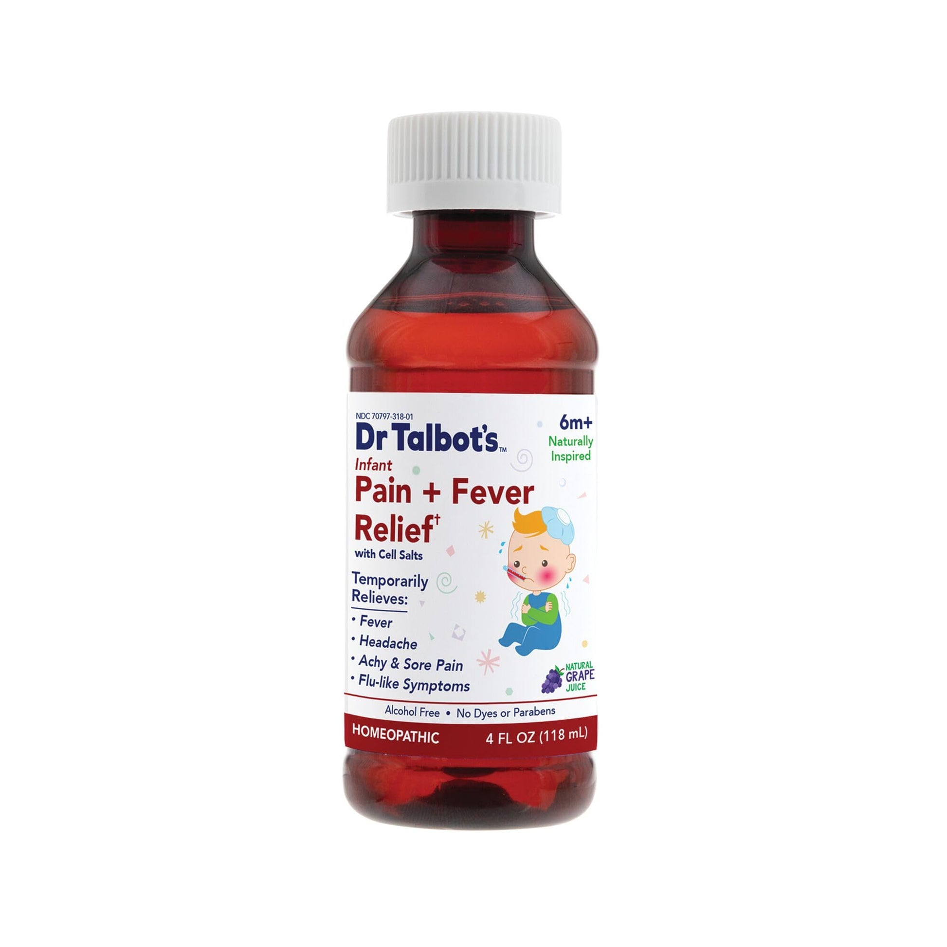 Dr. Talbot's Infant Pain and Fever Relief Liquid Medicine - 4 fl oz - 6+ Months - Grape Juice Flavor - No Alcohol, Dyes, or Parabens - Baby Essentials Dr. Talbot's buy supplements canada