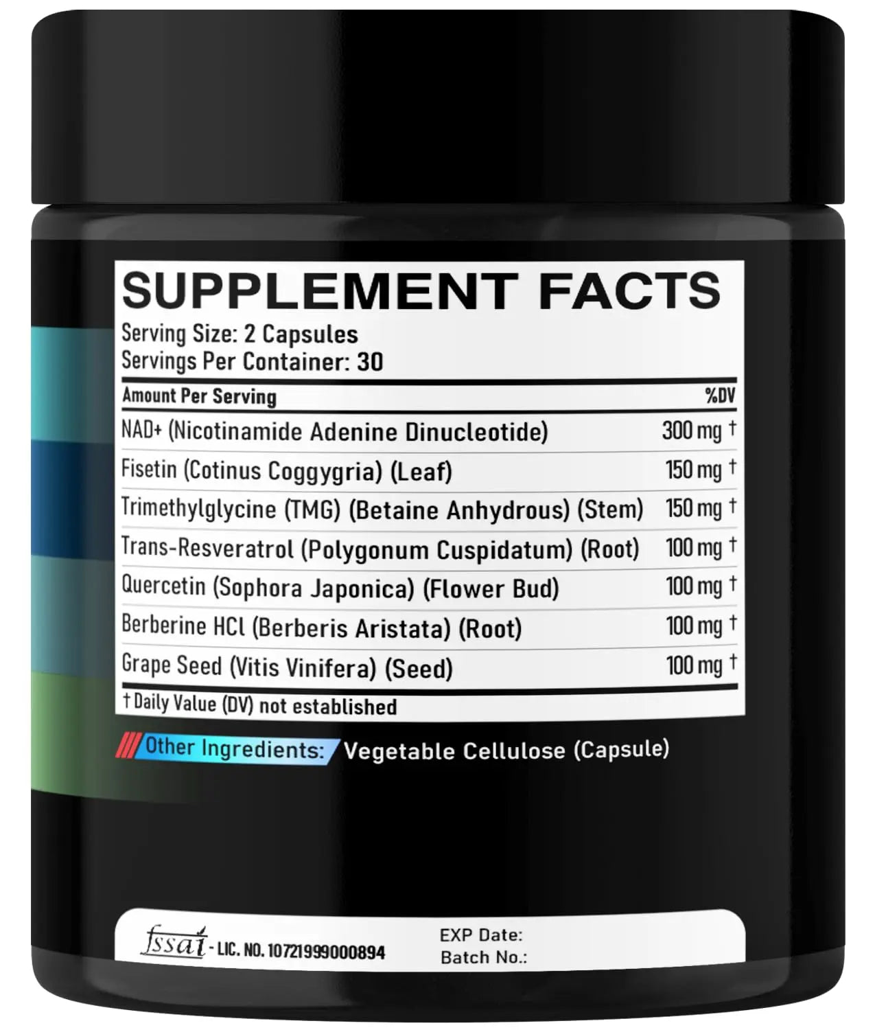 DEDICAD NAD.+ Supplement - Combined to Resveratrol, Quercetin, Berberine, Fisetin, TMG and Grape Seed - 60 Capsules DEDICAD buy supplements canada