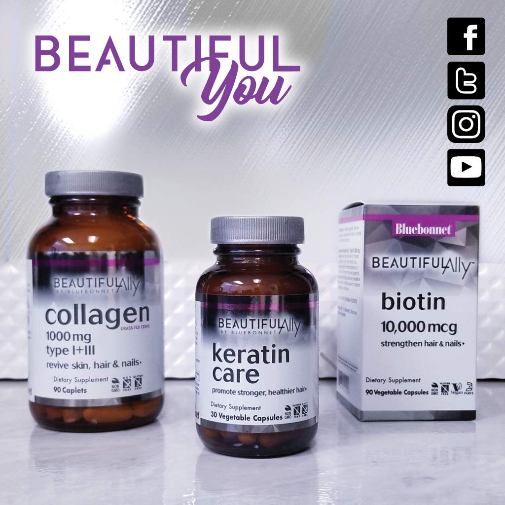 Bluebonnet Nutrition Beautiful Ally Keratin Care, Beauty Nutrient, Best for Hair, Strengthen and Revitalize Hair*, Non GMO, Gluten Free, Soy Free, Milk Free, 30 Vegetable Capsules, 30 Servings BlueBonnet buy supplements canada