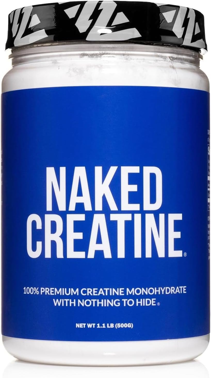 NAKED Pure Micronized Creatine Monohydrate Powder - NSF Certified, Unflavored, 500g, 1.1lb Bulk - Vegan, Non-GMO, Gluten-Free, Soy-Free NAKED buy supplements canada