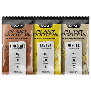 Snap Supplements 100% Plant Based Protein Powder Stick Packs with Nitric Oxide Booster Snap Supplements buy supplements canada