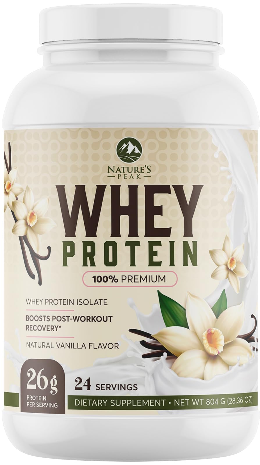 Nature's Protein Powder, 100% Whey Protein Powder Isolate, Immune Support, BCAAs Nature's Peak buy supplements canada