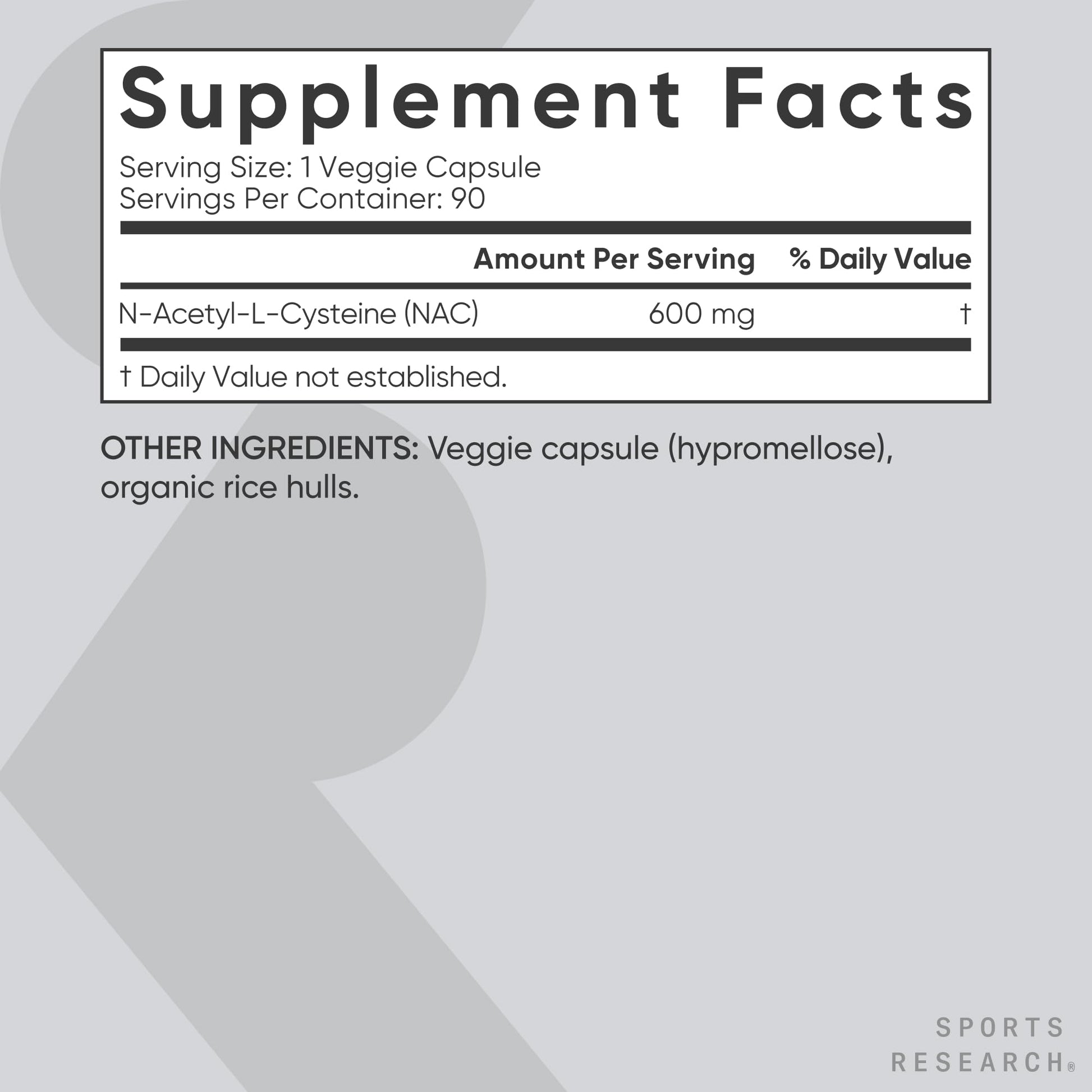 Sports Research Vegan NAC Supplement (N-Acetyl Cysteine) 600 mg - Supports Antioxidant Activity - NAC 600 mg - Non-GMO Sports Research buy supplements canada