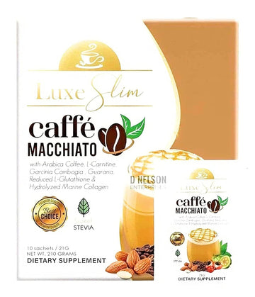 Luxe Slim Cafe Macchiato with Hydrolyzed Collagen & Glutathione, 21g x 10 Sachets, 0.74 Ounce Luxe Slim buy supplements canada