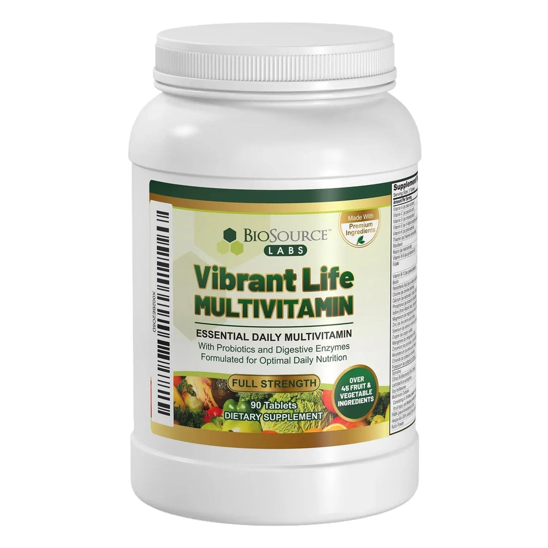 BioSource Labs Vibrant Life Multivitamin with Probiotics, Digestive Enzymes & B-Complex – Over 45 Fruits and Veggies BioSource Labs buy supplements canada