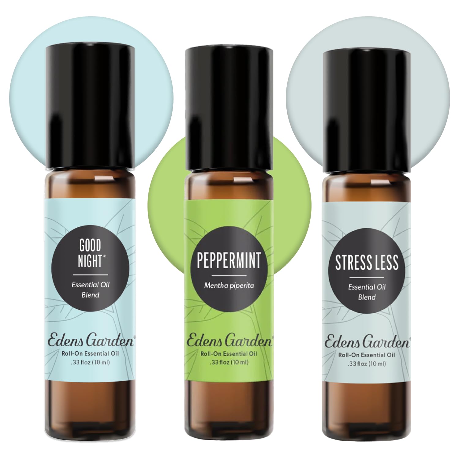 Edens Garden Essential Oil Roll-On Set (Good Night, Peppermint, Stress Less)- Aromatherapy Roller Edens Garden buy supplements canada