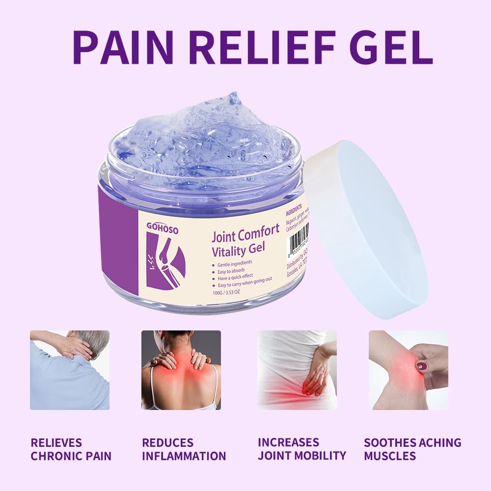 Joint Purple Gel, Cooling Massage Cream with Turmeric for Back, Neck, Joints & Muscles – Hydrating Gel for Active Lifestyles ENVISHA buy supplements canada
