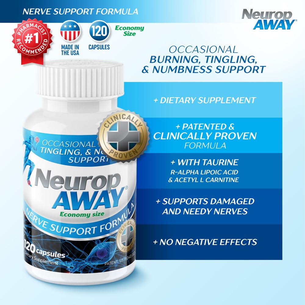 NeuropAWAY Nerve Support Formula, a Patented, Clinically Proven Formula to Strengthen Nerve Health NeuropAWAY buy supplements canada