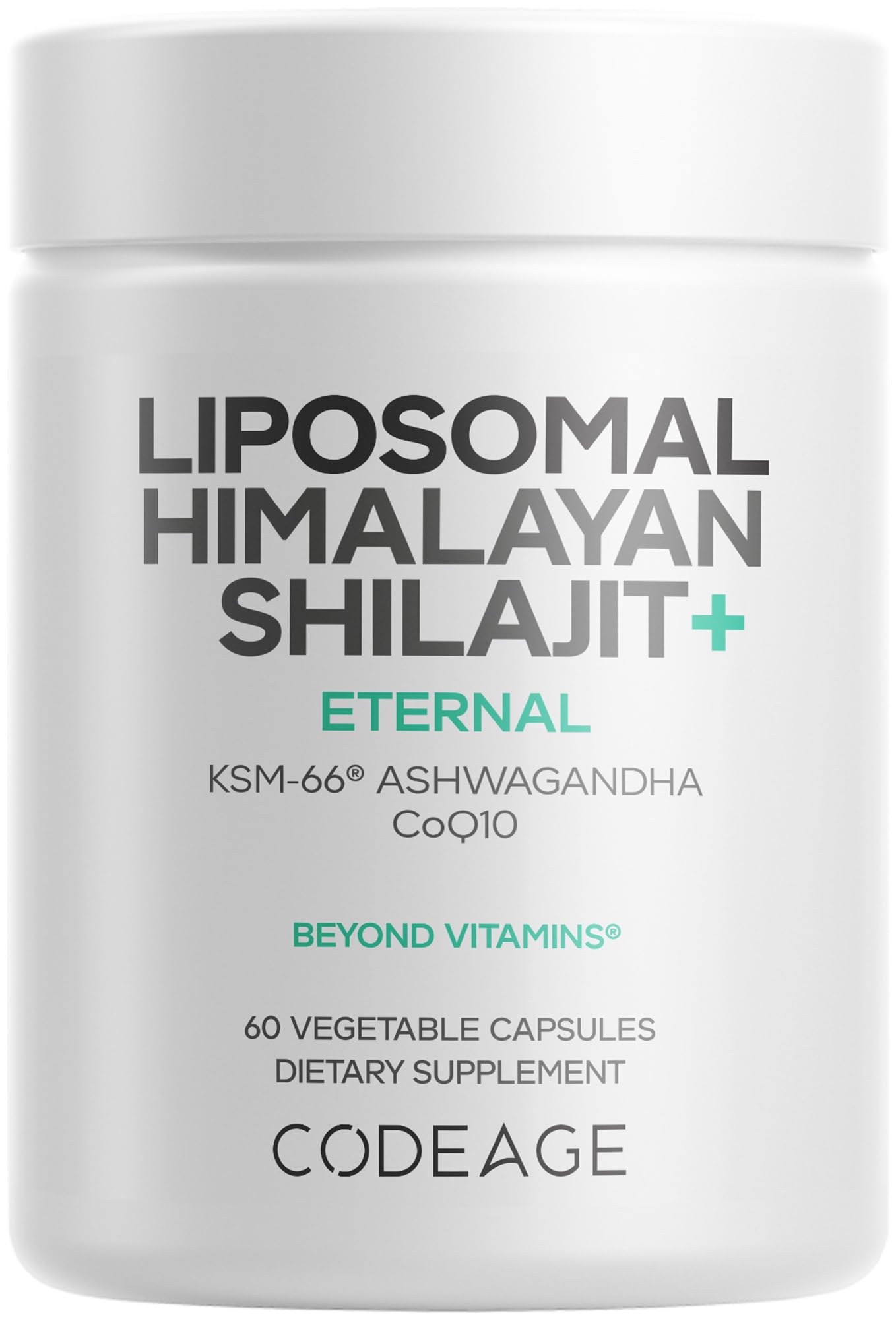 Codeage Liposomal Himalayan Shilajit+ Supplement - 500 mg Shilajit, KSM-66 Ashwagandha, CoQ10, Fulvic Ionic Minerals, Calcium, Magnesium, BioPerine - Liposomal Delivery - Non-GMO - 60 Capsules Codeage buy supplements canada