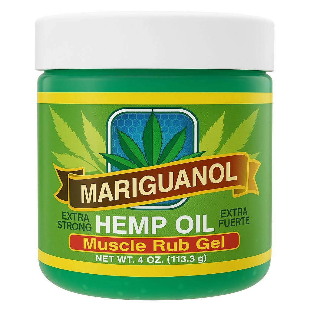 Mariguanol Extra Strong Muscle Rub Gel with Hemp Oil, Menthol & Camphor – Cooling, Fast-Absorbing Topical Gel for Post-Workout Active Lifestyles – Net Wt. (4 Ounce (Pack of 1)) MARIGUANOL buy supplements canada