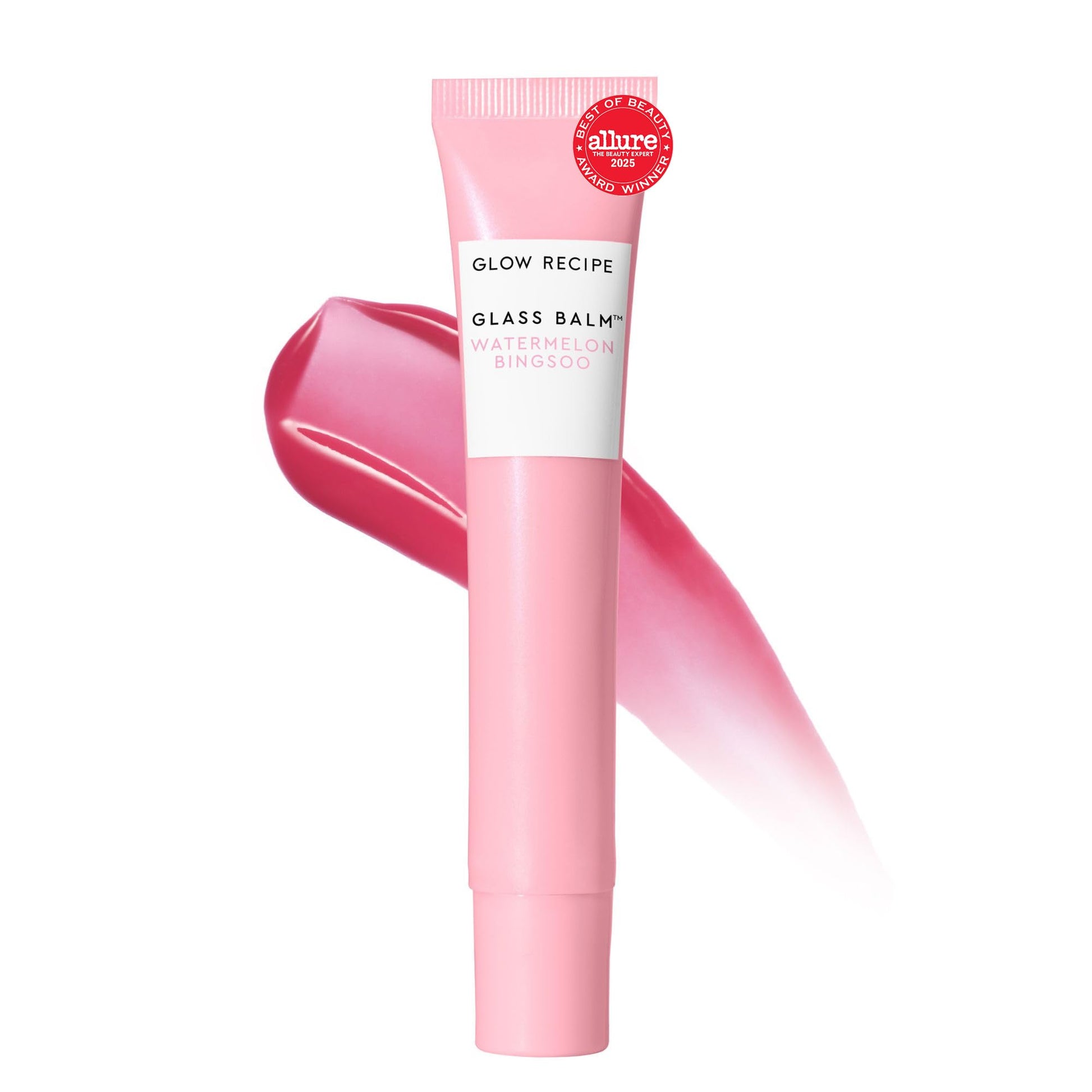 Glow Recipe Glass Balm Lip Treatment - 12Hr Hydrating Lip Balm & Moisturizer with Hyaluronic Acid to Smooth, Plump & Protect from Dryness - Sheer Soft Pink Tint, Watermelon Bingsoo (15 ml) Glow Recipe buy supplements canada