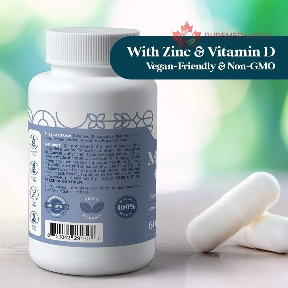 Pattern Wellness Magnesium Complex – Supports Muscle, Bone & Relaxation Health – with Zinc & Vitamin D – Daily Support Formula – 60 Vegan Capsules Pattern Wellness buy supplements canada