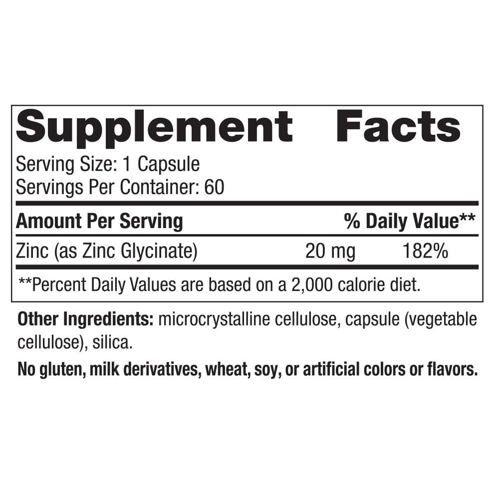 Nordic Naturals Zinc Glycinate - 60 Capsules - 20 mg Highly Absorbable Zinc Glycinate - Optimal Wellness - Non-GMO, Gluten Free, Vegan - 60 Servings Nordic Naturals buy supplements canada