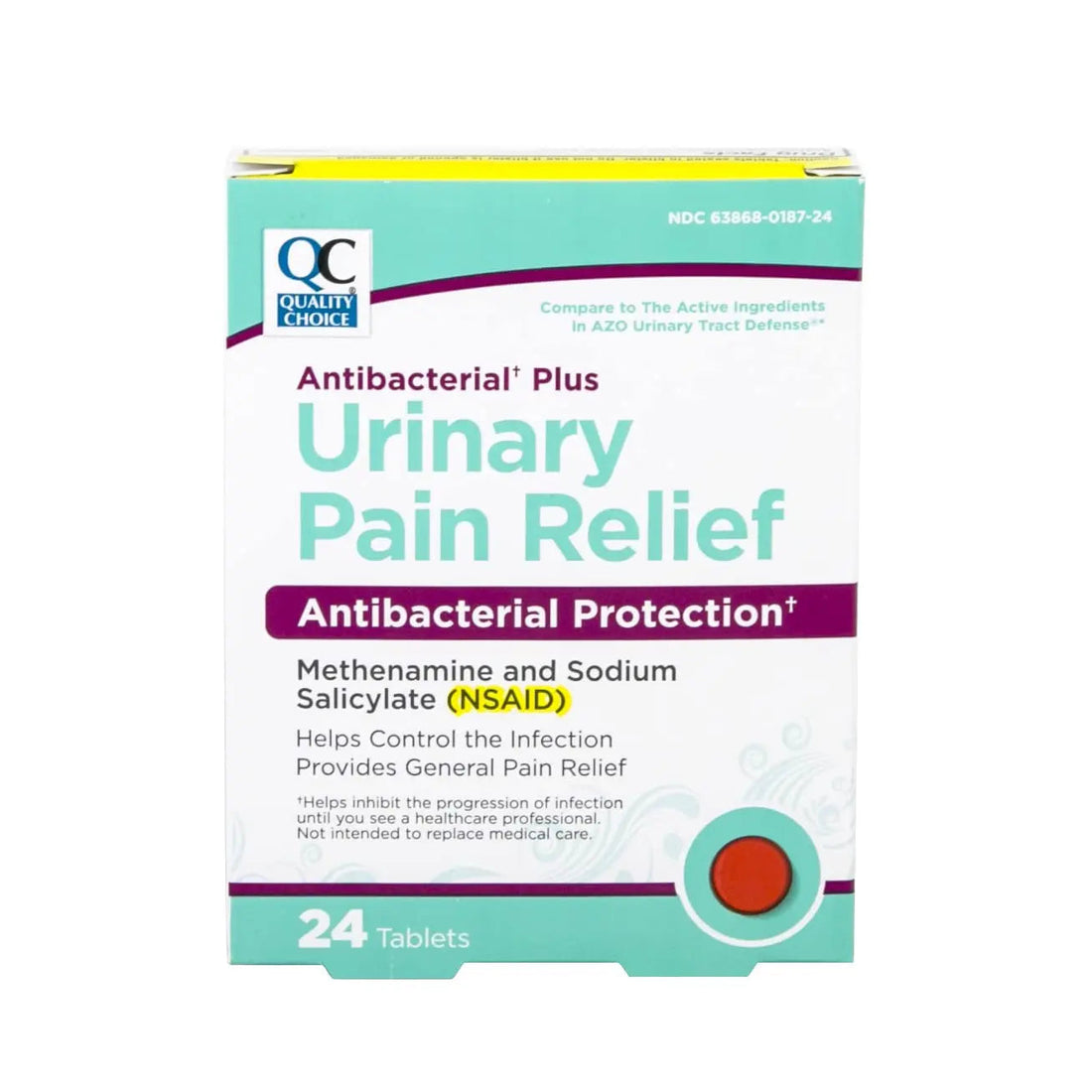 Quality Choice Urinary Pain Relief Antibacterial Plus, Urinary Tract Protection, Helps Control Symptoms of (UTI) Until You Can See a Doctor. 24 Tablets Quality Choice buy supplements canada