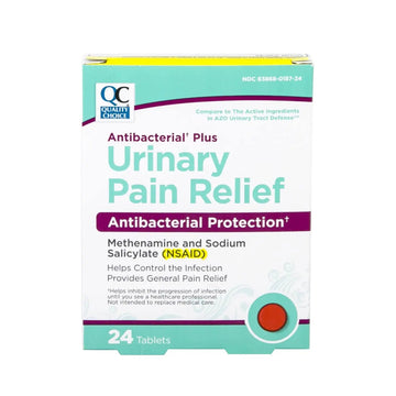 Quality Choice Urinary Pain Relief Antibacterial Plus, Urinary Tract Protection, Helps Control Symptoms of (UTI) Until You Can See a Doctor. 24 Tablets Quality Choice buy supplements canada