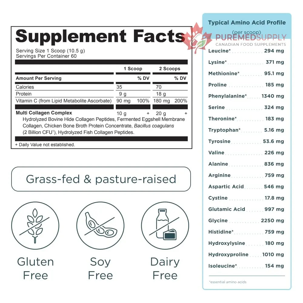 Ancient Nutrition Organic Supergreens Powder, Mango, 25 Servings + Multi Collagen Protein Powder, Vanilla, 60 Servings Ancient Nutrition buy supplements canada