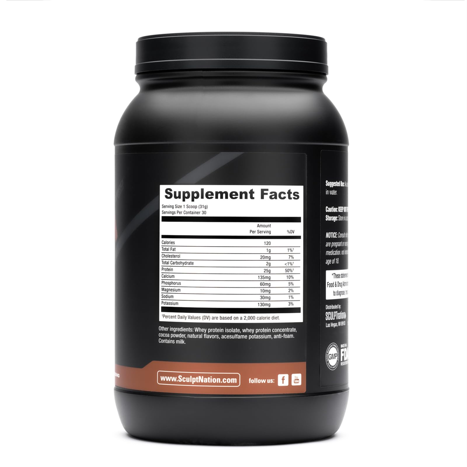 Sculpt Nation by V Shred Protein Powder (Chocolate) - Premium Whey Protein Powder Sculpt Nation buy supplements canada
