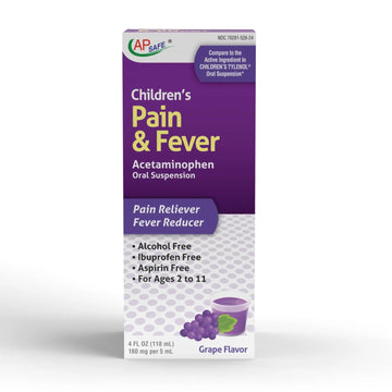 APSAFE Children's Pain&Fever Relief Acetaminophen Oral Suspension Grape Flavor 4oz APSAFE buy supplements canada