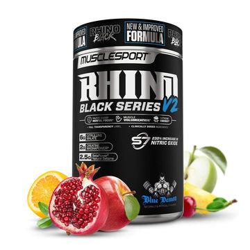 Rhino Black Pre Workout V2 - Preworkout Powder Supplement for Men & Women Musclesport buy supplements canada