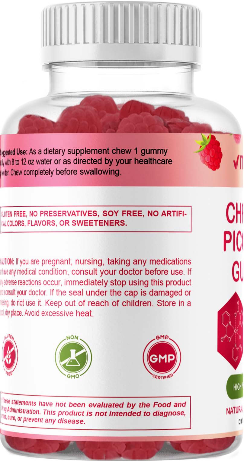 Vitamatic Chromium Picolinate 1000 mcg - 90 Gummies - High Potency Chromium Vitamatic buy supplements canada