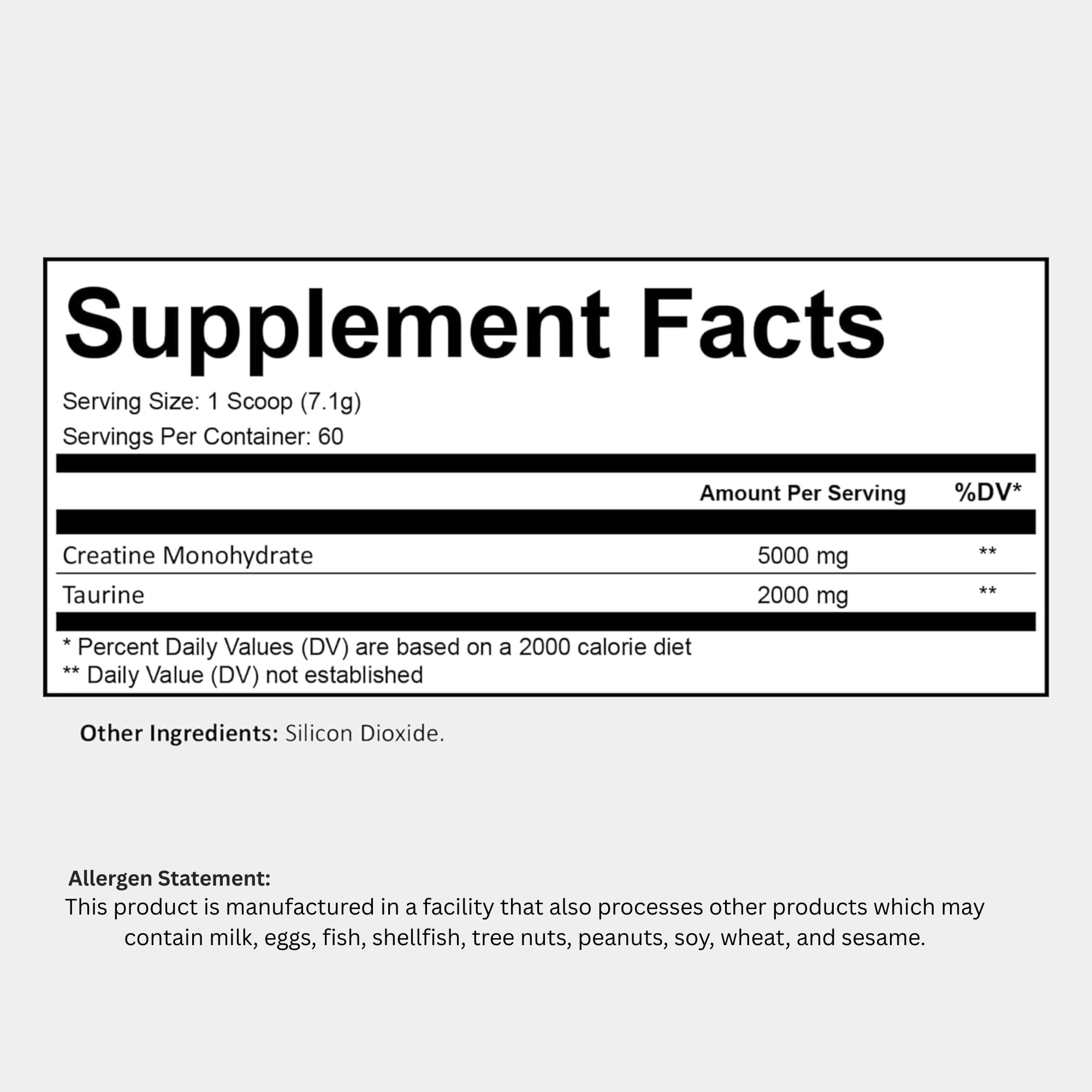 Creatine with Taurine for Women & Men - Unflavored Micronized Creatine Monohydrate Plus Taurine Powder to Support Muscle Strength, Recovery & Brain Health (60 Servings) Bugfe buy supplements canada