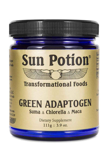 Green Adaptogen Superfood Powder | Organic Maca, Suma Root & Chlorella Blend | Plant Based Adaptogenic Herbal Supplement | Nutrient Rich Greens Powder for Smoothies & Daily Wellness | Non-GMO | 111g Sun Potion buy supplements canada