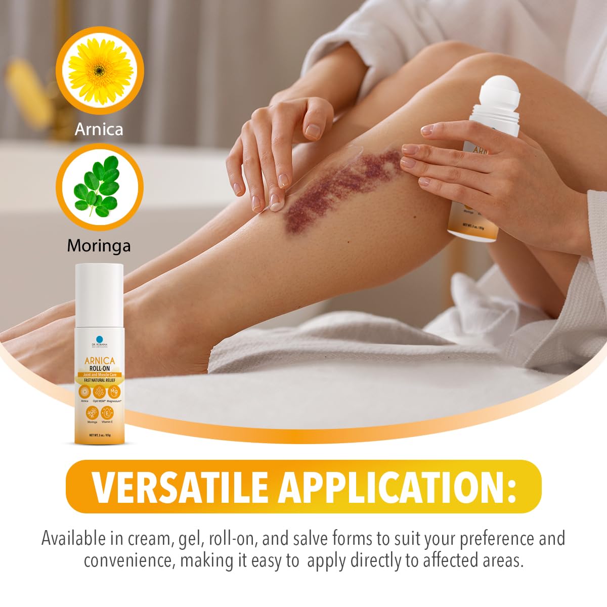 Arnica & DMSO Gel Recovery Bundle – 99.9% Pure Pharmaceutical Grade DMSO & Arnica Roll-On | Lavender Cream & Fast-Absorbing Gel | Hydrating & Non-Greasy | Made in USA Dr. Robaina buy supplements canada