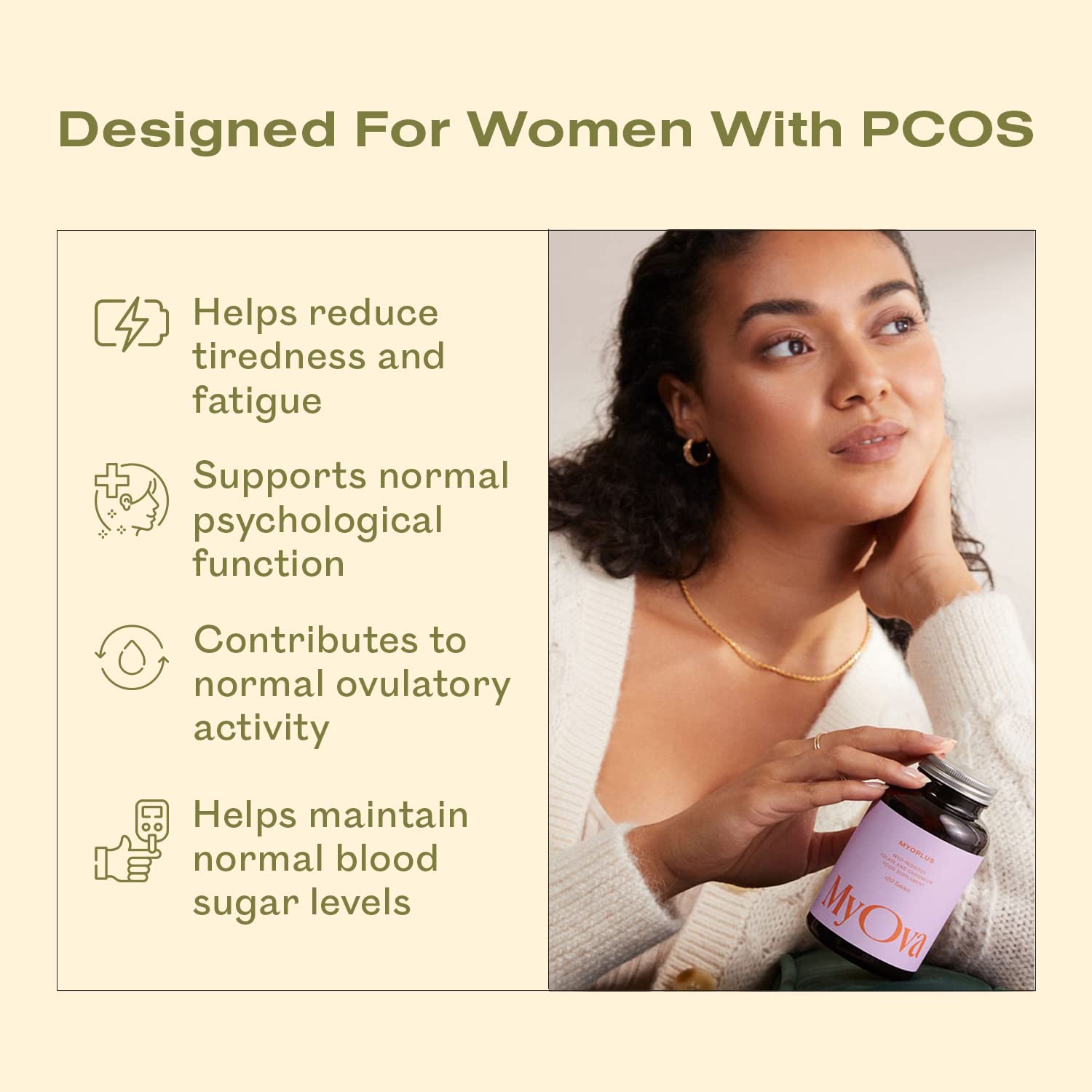 3 Pack of MyOva Myoplus - Natural Female Support Supplement for PCOS - 4000mg Myo MyOva buy supplements canada