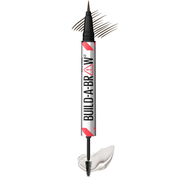 Maybelline Build-A-Brow 2-in-1 Brow Pen and Sealing Eyebrow Gel, Eyebrow Makeup for Real-Looking, Fuller Brows, Black Brown, 1 Count MAYBELLINE buy supplements canada
