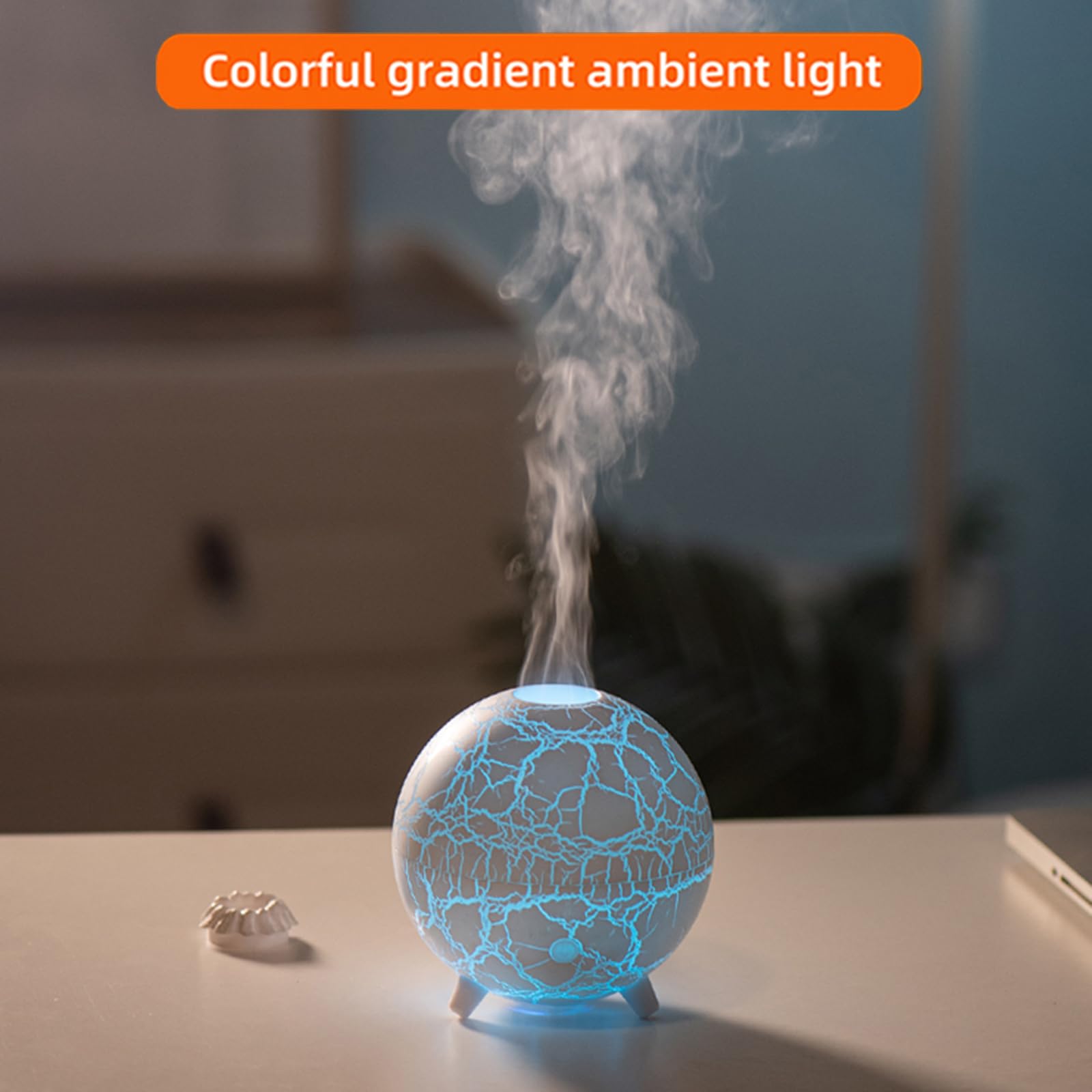 Volcano Humidifier Flame Aromatherapy Diffuser, 7 Colors Flame 200ml Essential Oil Diffusers cjc buy supplements canada