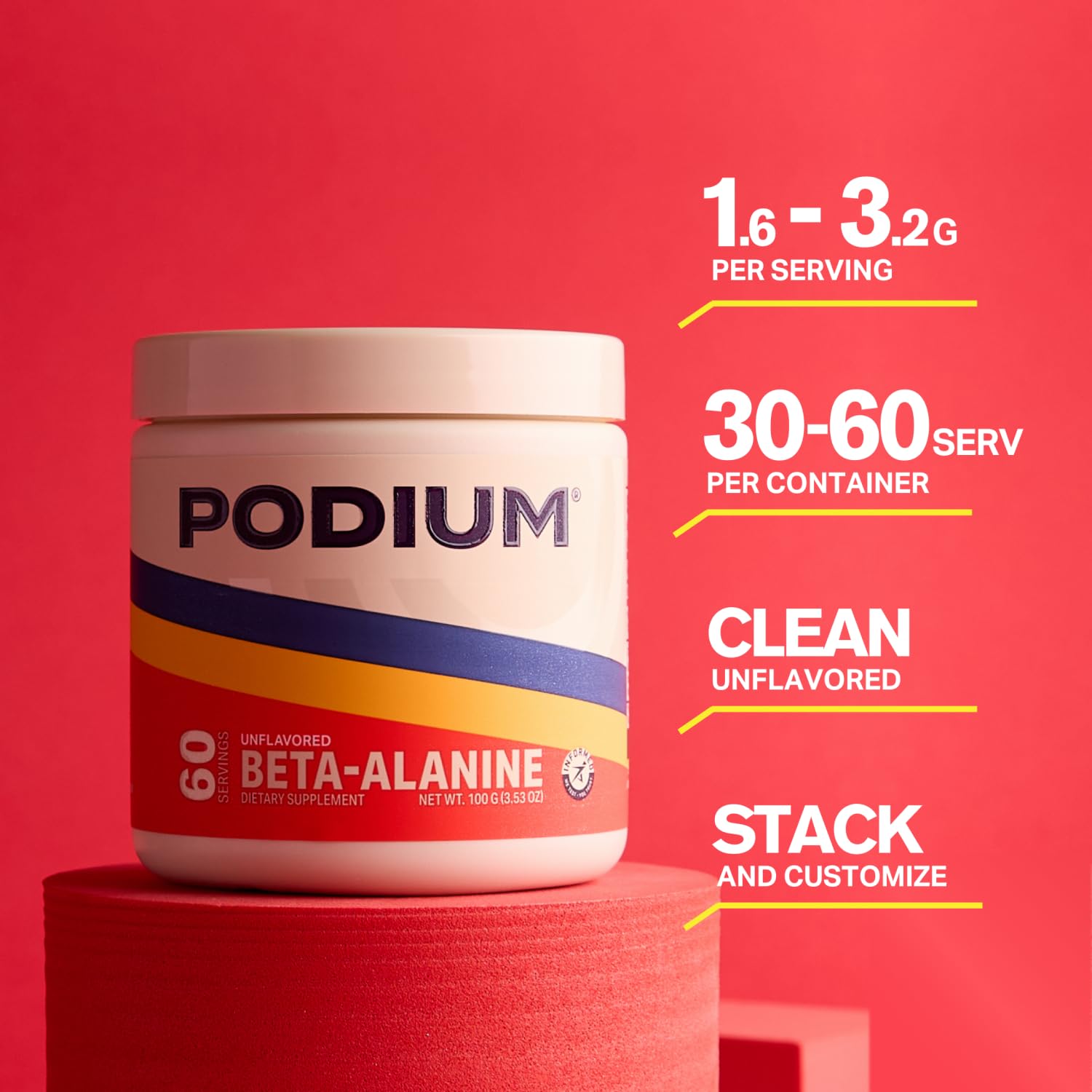 Podium Nutrition, Solos | Beta Alanine, 60 Servings, Unflavored, Boost Athletic Performance Podium Nutrition buy supplements canada