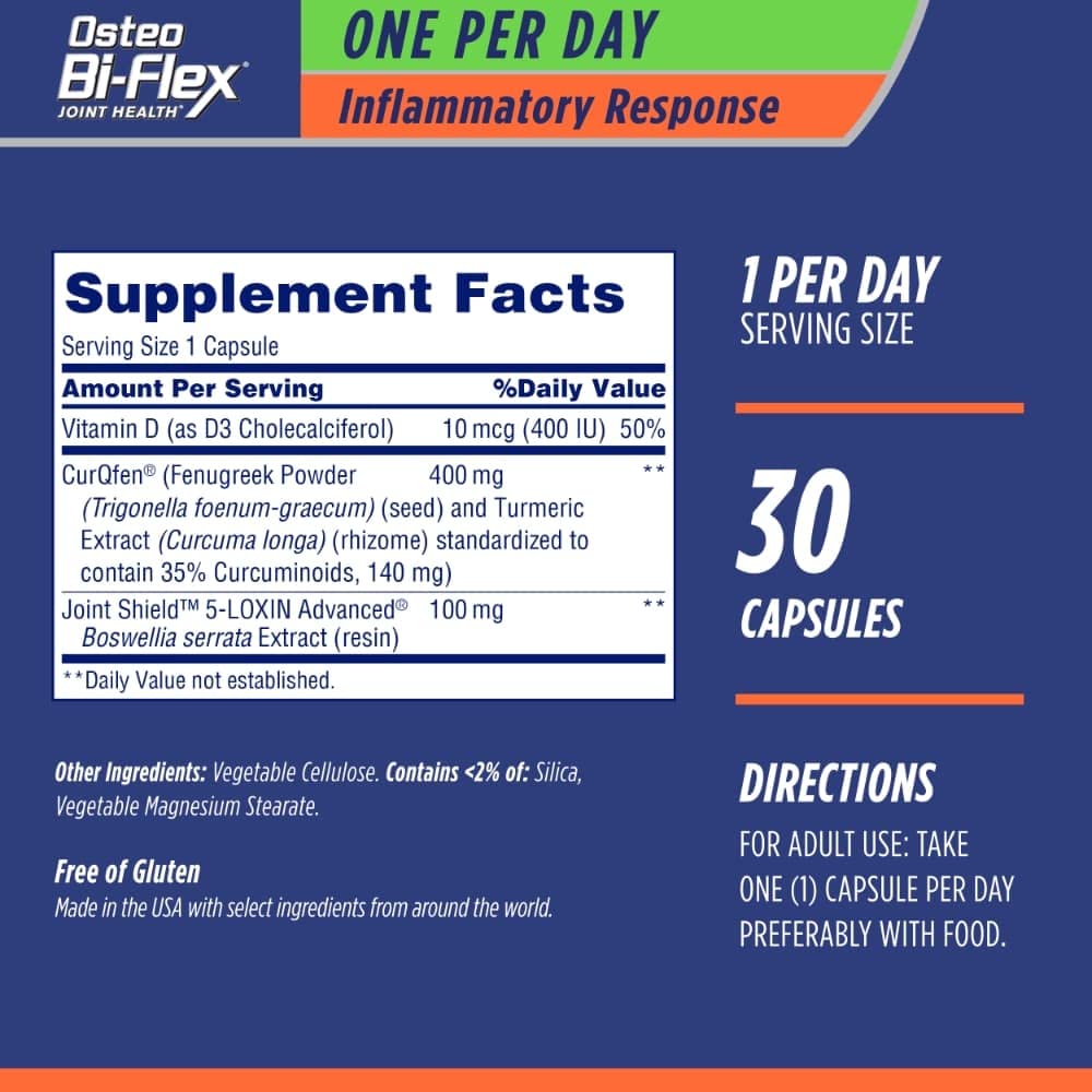 Osteo Bi-Flex One Per Day + Inflammatory Response Joint Health Supplement, Capsules, 30 Ct Osteo Bi-Flex buy supplements canada