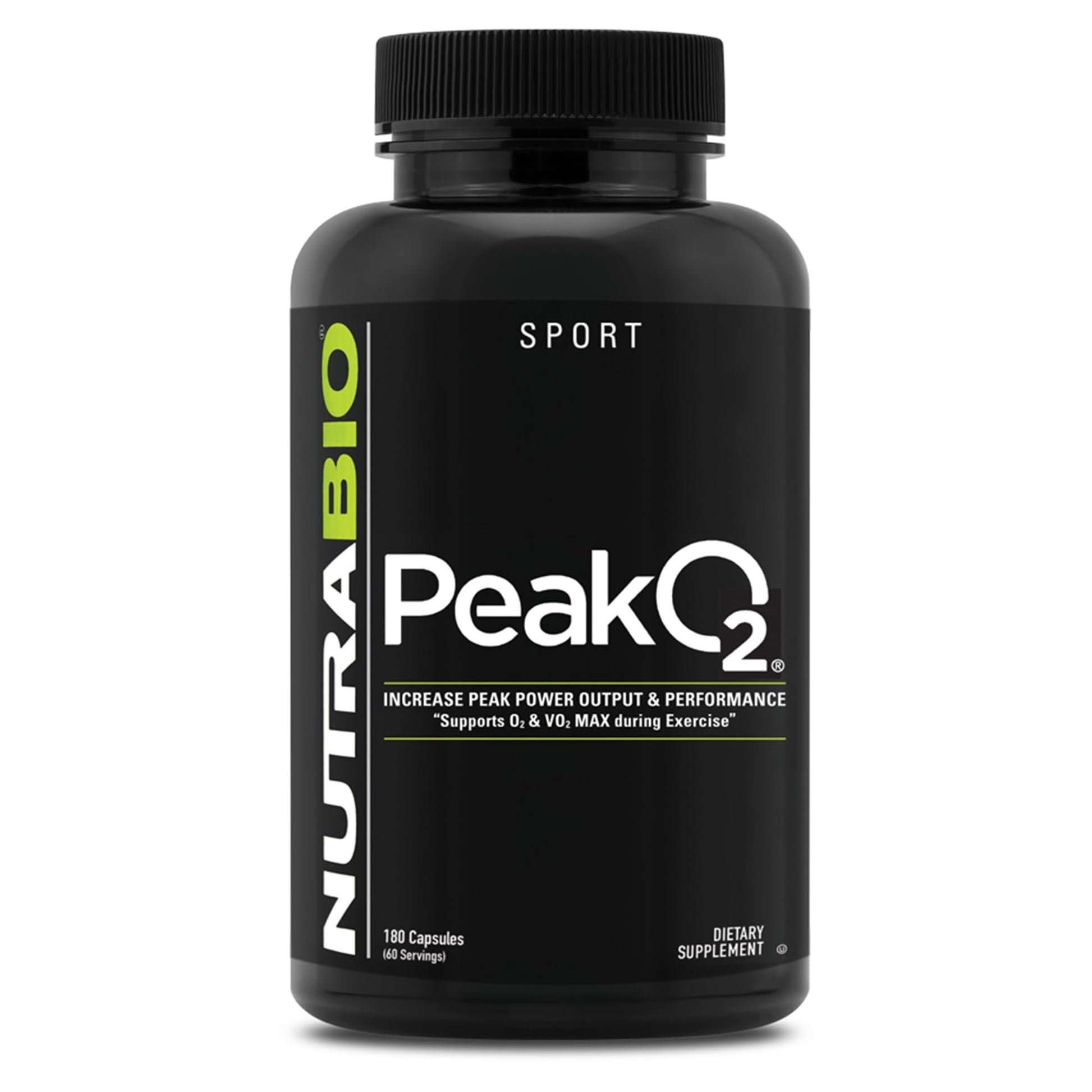 NutraBio PeakO2 Workout Supplement, 180 Capsules - Mushroom Blend Supplement to Help Enhance Athletic Performance and Overall Health, 60 Servings NutraBio buy supplements canada