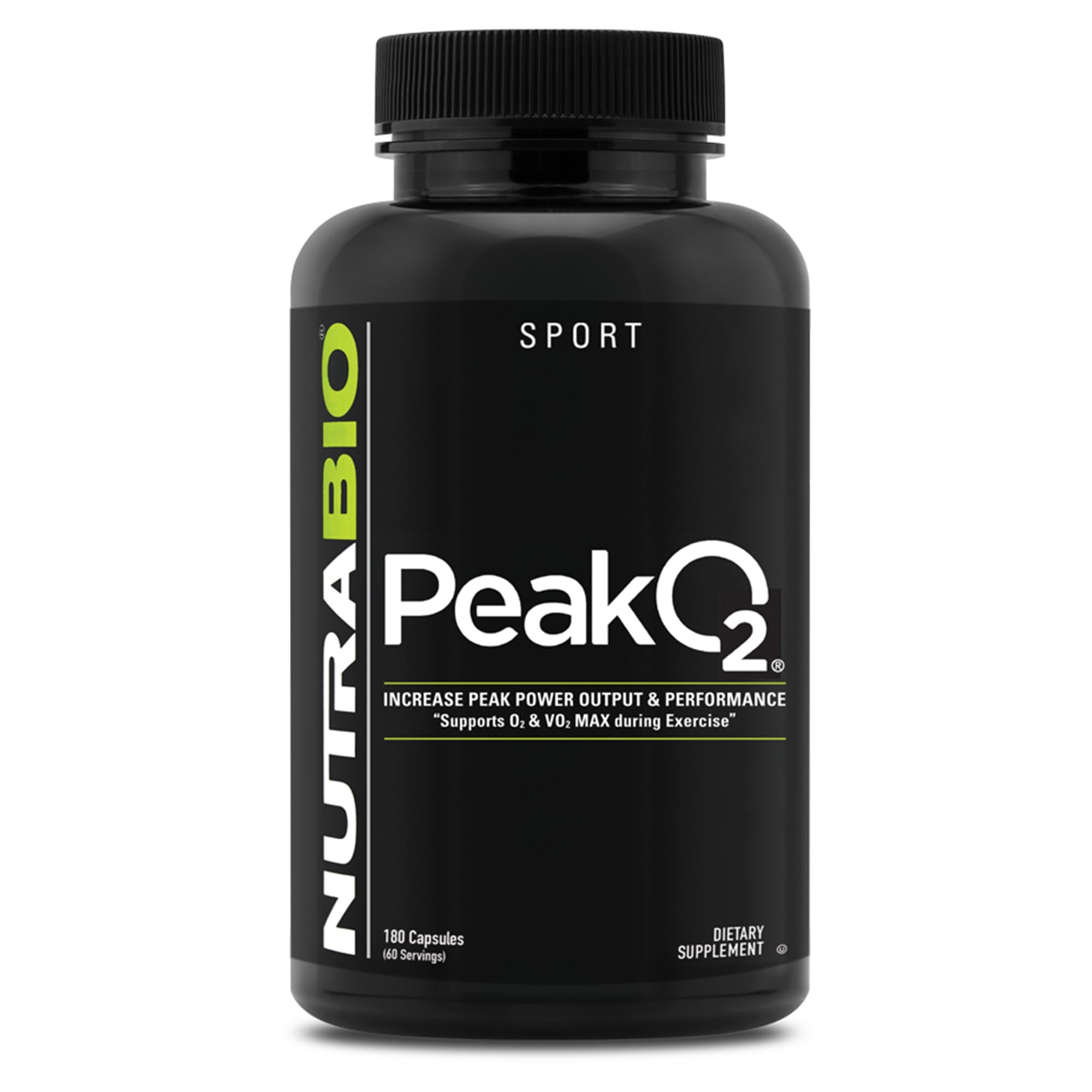 NutraBio PeakO2 Workout Supplement, 180 Capsules - Mushroom Blend Supplement to Help Enhance Athletic Performance and Overall Health, 60 Servings NutraBio buy supplements canada