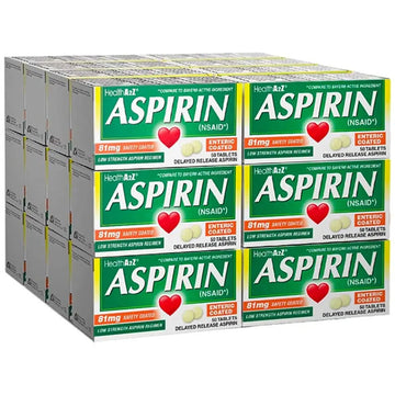 HealthA2Z Aspirin 81mg Low Strength | Enteric Coated | 24 Packs of 40 Counts (960 Tablets Total) | Value Package HealthA2Z buy supplements canada