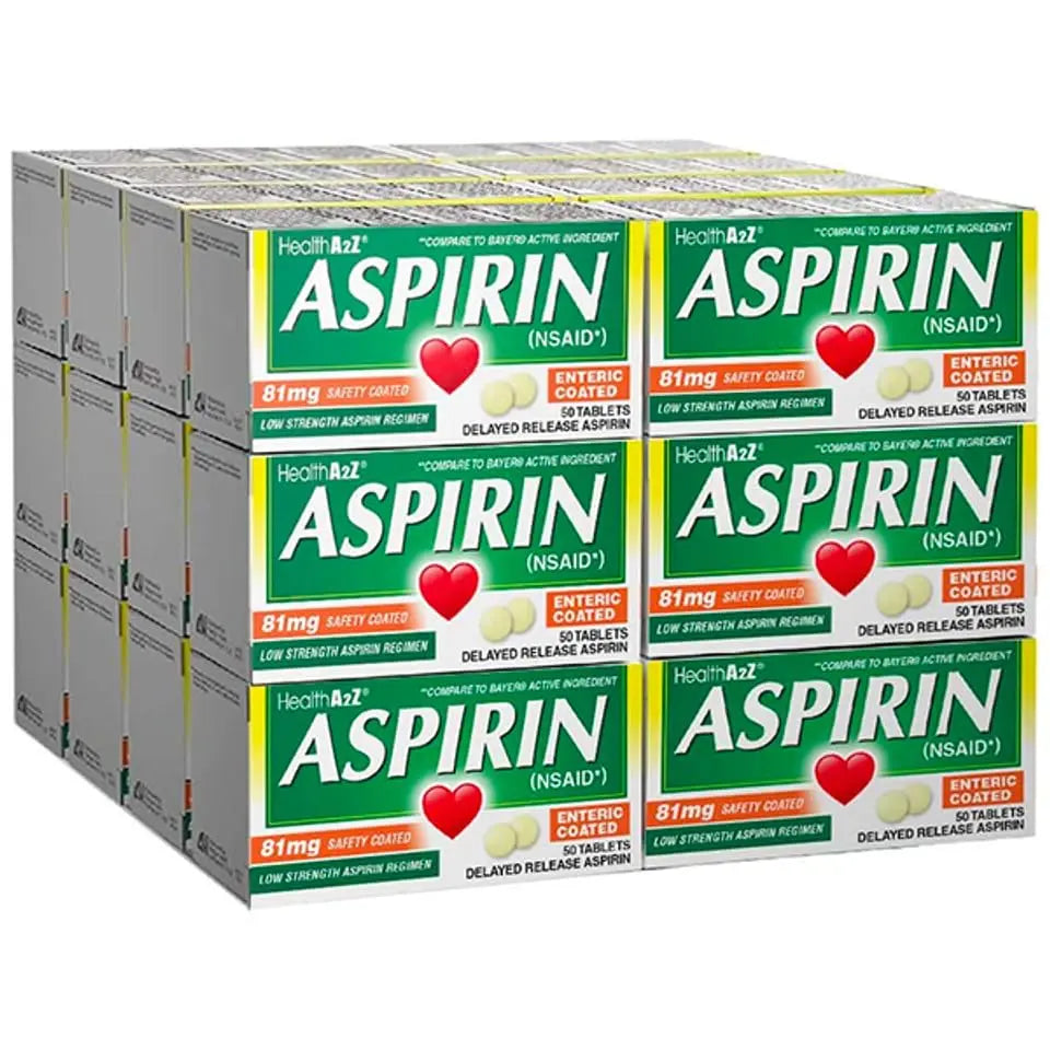 HealthA2Z Aspirin 81mg Low Strength | Enteric Coated | 24 Packs of 40 Counts (960 Tablets Total) | Value Package HealthA2Z buy supplements canada