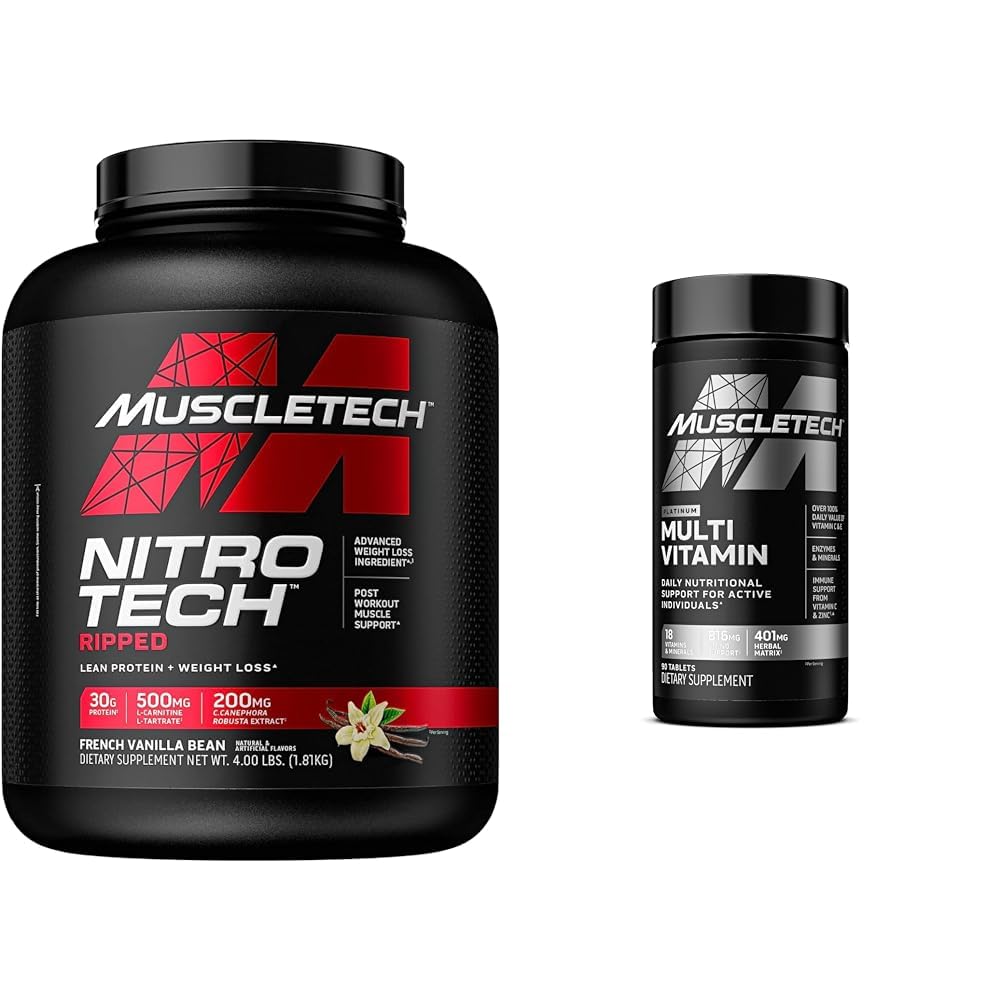 MuscleTech Nitro-Tech Ripped | Lean Whey Protein Powder/Isolate & Platinum Multivitamin MuscleTech buy supplements canada