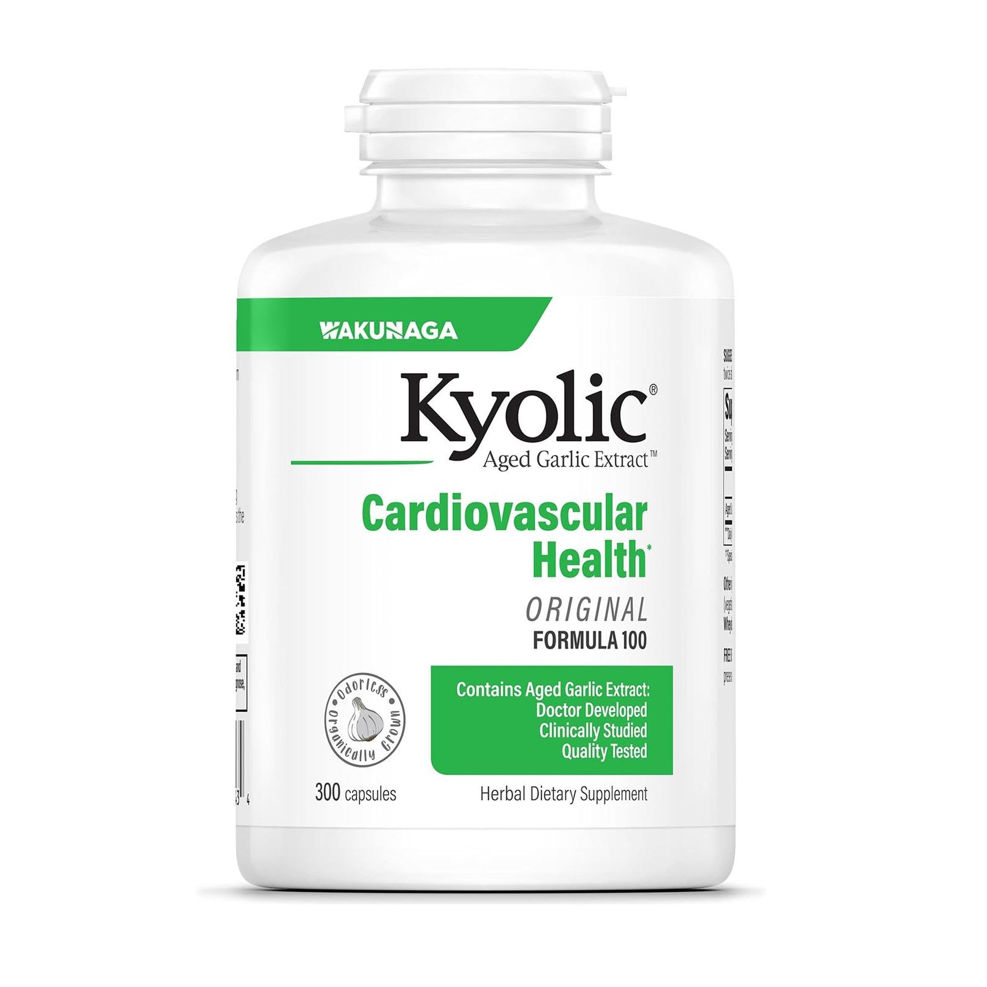 Kyolic Aged Garlic Extract Formula 100, Cardiovascular Health*, 300 Capsules. Kyolic buy supplements canada