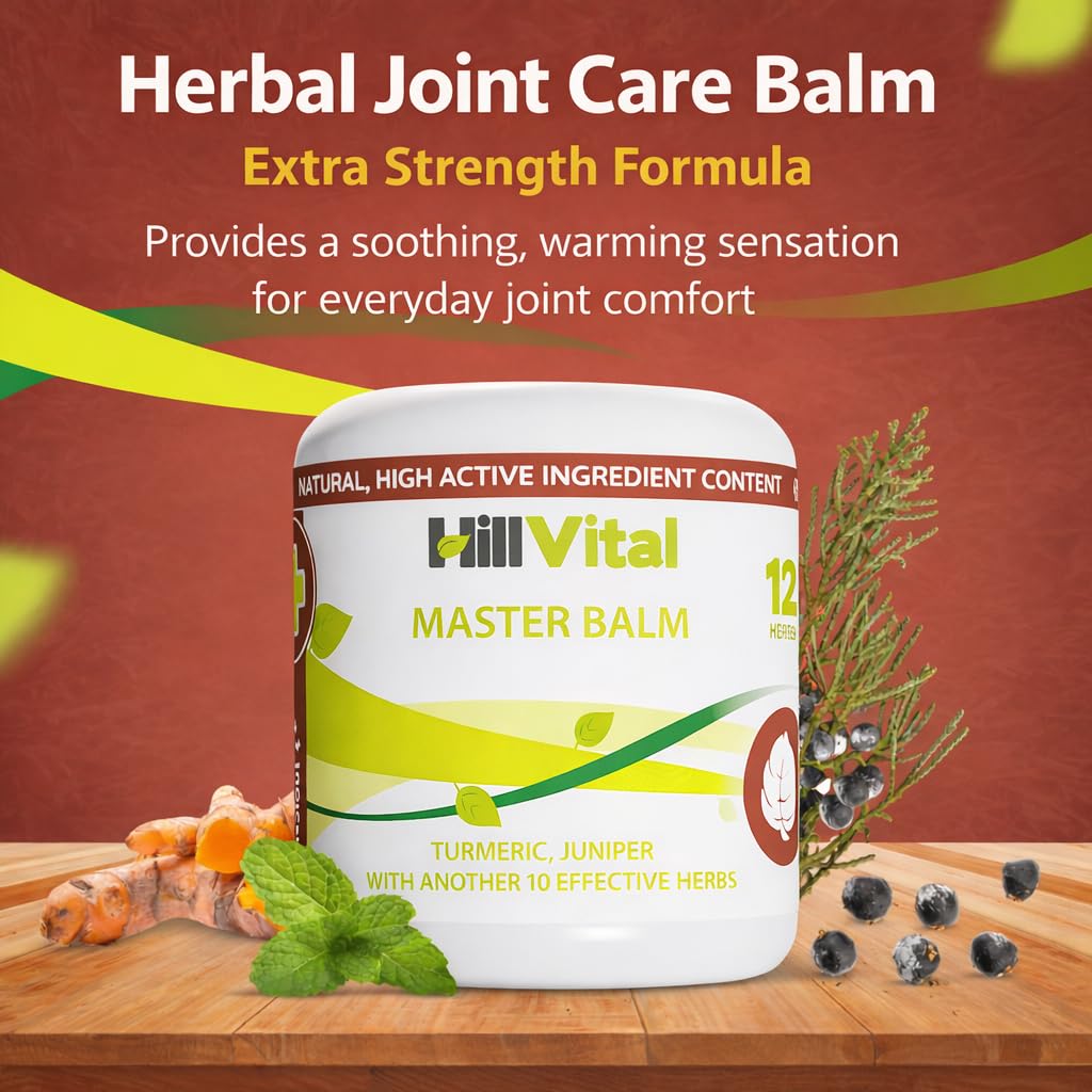 HillVital Herbal Joint Care Balm – Soothing Arnica & Turmeric Blend for Muscles & Joints – Lightweight Herbal Cooling Gel with Mint & Rosemary – Fast-Absorbing Natural Topical Cream Hill Vital Natural Solutions buy supplements canada