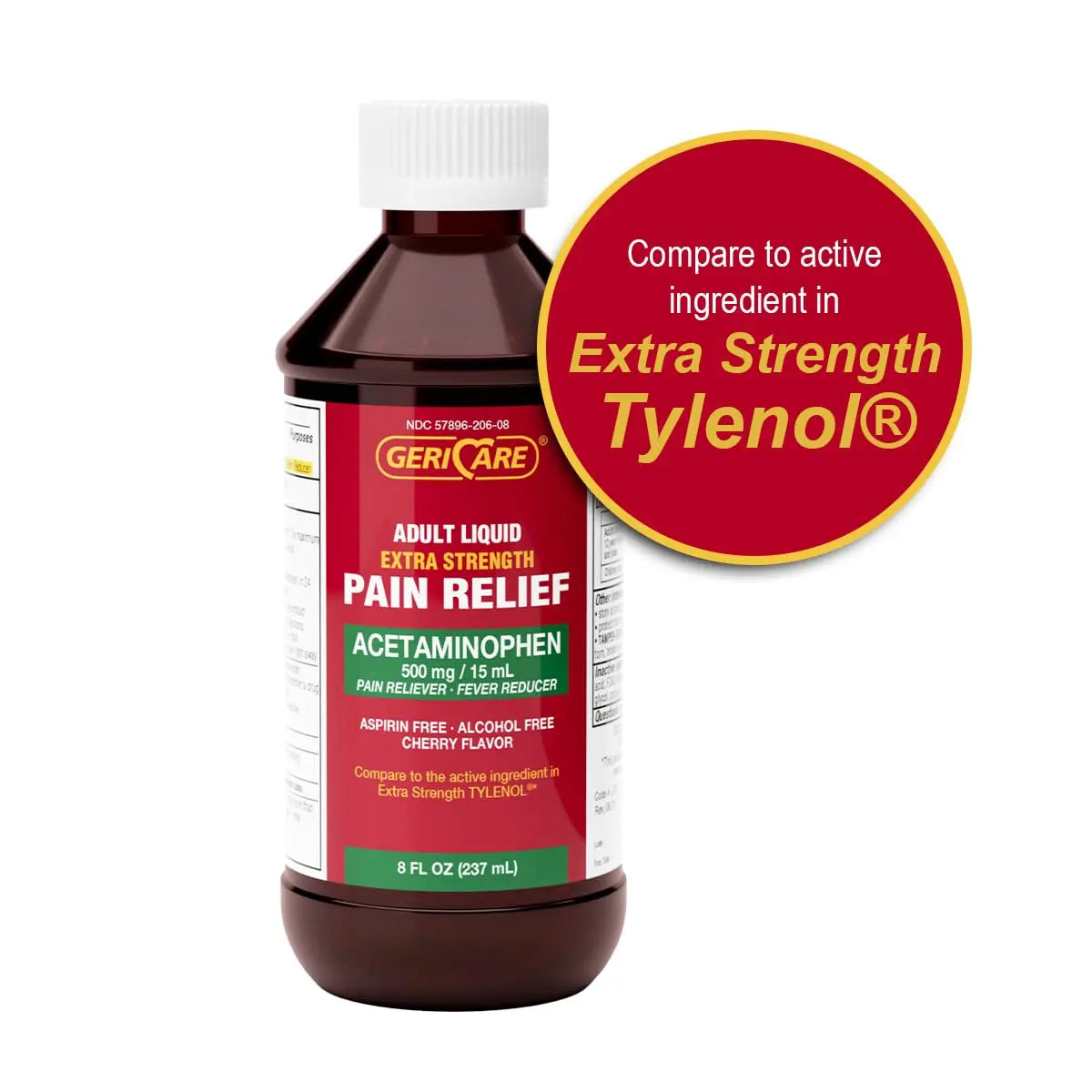 GeriCare Extra Strength Acetaminophen 500 mg Adult Liquid Pain Relief, Fever Reducer, 8 FL OZ (Pack of 1) GeriCare buy supplements canada